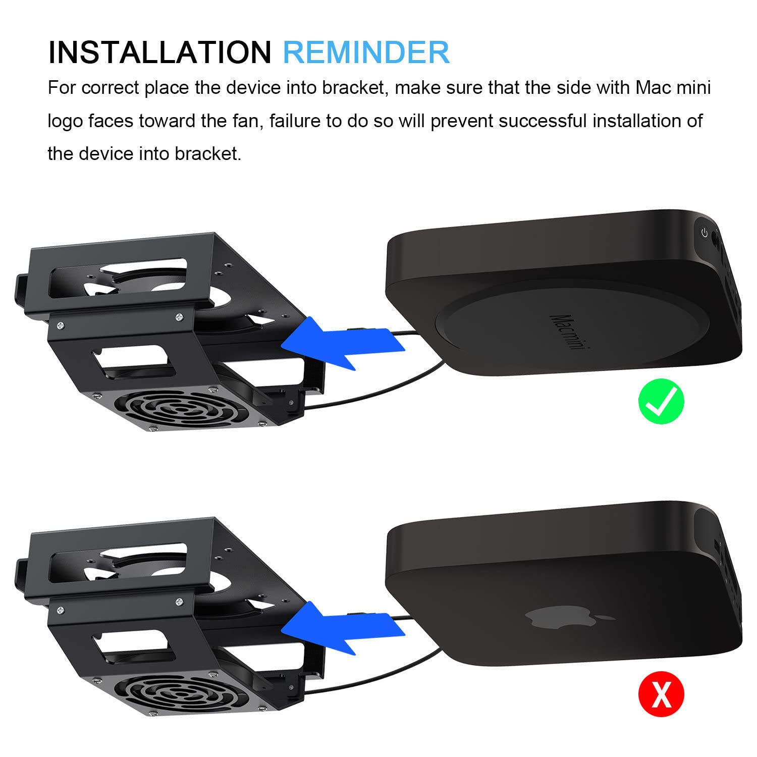 Amazon.com: Mac mini Cooling Fan Mount, IFCASE Behind Monitor